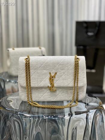 YSL Jamie Cashmere Knitting White – 634820 - 24×15.5×6.5 cm