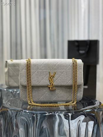 YSL Jamie Cashmere Knitting Grey – 634820 - 24×15.5×6.5 cm