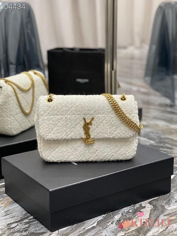 YSL Jamie Tweed White – 634820 - 24×15.5×6.5 cm - 1