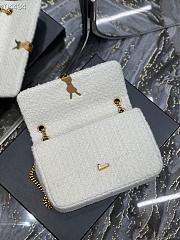 YSL Jamie Tweed White – 634820 - 24×15.5×6.5 cm - 3