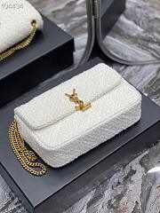 YSL Jamie Tweed White – 634820 - 24×15.5×6.5 cm - 2