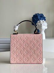 Louis Vuitton Spring Street Monogram Vernis Leather Handbag Rose Ballerine - M90468 - 17.0 x 16.0 x 8.5 cm (Black/White/Pink) - 6