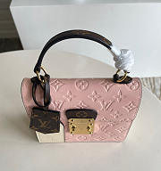 Louis Vuitton Spring Street Monogram Vernis Leather Handbag Rose Ballerine - M90468 - 17.0 x 16.0 x 8.5 cm (Black/White/Pink) - 4