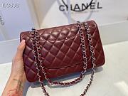 Chanel Classic Flap Bag Lambskin Silver Chain Light Gold Hardware Burgundy - 880780 – 25cm - 3