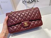 Chanel Classic Flap Bag Lambskin Gold Chain and Hardware Burgundy - 880780 – 25cm - 1