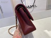 Chanel Classic Flap Bag Lambskin Gold Chain and Hardware Burgundy - 880780 – 25cm - 5