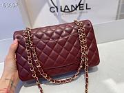 Chanel Classic Flap Bag Lambskin Gold Chain and Hardware Burgundy - 880780 – 25cm - 4