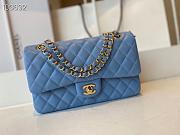 Chanel Classic Flap Bag Lambskin Gold Chain and Hardware Blue- 880780 – 25cm - 1