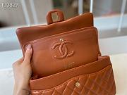 Chanel Classic Flap Bag Lambskin Gold Chain and Hardware Orange - 880780 – 25cm - 3