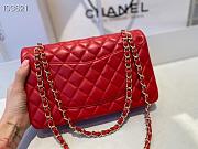 Chanel Classic Flap Bag Lambskin Gold Chain and Hardware Red - 880780 – 25cm - 6