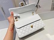 Chanel Classic Flap Bag Lambskin Gold Chain and Hardware White - 880780 – 25cm - 4