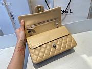 Chanel Classic Flap Bag Lambskin Silver Chain Hardware Beige - 880780 – 25cm - 3