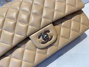 Chanel Classic Flap Bag Lambskin Silver Chain Hardware Beige - 880780 – 25cm - 5