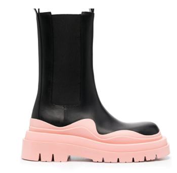 Bottega Veneta Lug Chunky Sole Boots Pink 