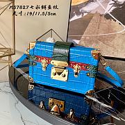 Louis Vuitton Petite Malle Box Bag Blue - M40273 – 19x11.5x5cm - 1