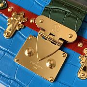 Louis Vuitton Petite Malle Box Bag Blue - M40273 – 19x11.5x5cm - 5