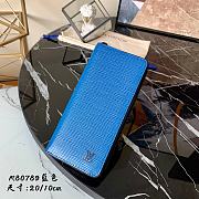Louis Vuitton Zippy Wallet Vertical Epi Leather Blue - M80789 – 20x10cm - 1