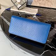 Louis Vuitton Zippy Wallet Vertical Epi Leather Blue - M80789 – 20x10cm - 5
