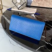 Louis Vuitton Brazza Wallet Vertical Epi Leather Blue - M80788 – 10 x 19 x 2 cm - 4