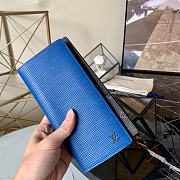Louis Vuitton Brazza Wallet Vertical Epi Leather Blue - M80788 – 10 x 19 x 2 cm - 2