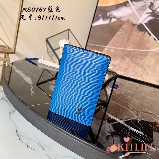 Louis Vuitton Pocket Organizer Epi Leather Blue - M80767 - 8 x 11 x 1 cm - 1