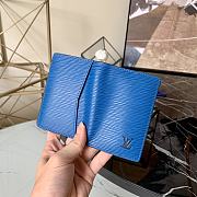 Louis Vuitton Pocket Organizer Epi Leather Blue - M80767 - 8 x 11 x 1 cm - 5