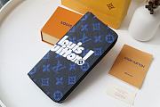 Louis Vuitton Zippy Wallet Vertical Blue Cowhide Leather - M80801 – 20x10x2cm - 4