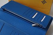 Louis Vuitton Brazza Wallet Vertical Blue Cowhide Leather - M80801 – 10 x 19 x 2 cm - 5