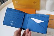 Louis Vuitton Multiple Wallet Blue Cowhide Leather - M80850 - 11.5 x 9 x 1.5 cm - 5