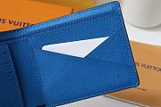 Louis Vuitton Multiple Wallet Blue Cowhide Leather - M80850 - 11.5 x 9 x 1.5 cm - 4