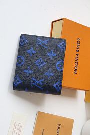 Louis Vuitton Multiple Wallet Blue Cowhide Leather - M80850 - 11.5 x 9 x 1.5 cm - 3