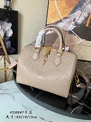 Louis Vuitton Speedy Bandouliere 25 Monogram Empreinte Leather Tourterelle - M59273 - 25.0 x 19.0 x 15.0 cm - 1