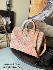 Louis Vuitton Speedy Damier Azur Tahitian silk-printed iconic - N41052 - 25.0 x 19.0 x 15.0 cm - 1