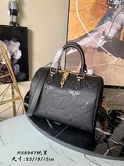 Louis Vuitton Speedy Bandouliere 25 Monogram Empreinte Leather Black - M59273 - 25.0 x 19.0 x 15.0 cm - 1