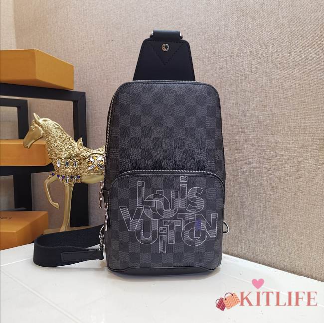 Louis Vuitton Avenue Shoulder Bag Damier Graphite - M40274 - 20.0 x 31.0 x 10.0 cm - 1