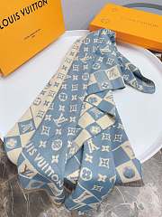 Louis Vuitton Scarf Blue – 180x70 cm - 5