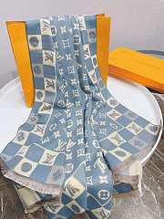 Louis Vuitton Scarf Blue – 180x70 cm - 4