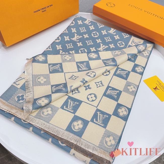 Louis Vuitton Scarf Blue – 180x70 cm - 1