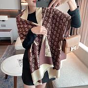 Fendi Silver Silk Cashmere Jacquard Scarf  Burrgundy – 180x65cm  - 1