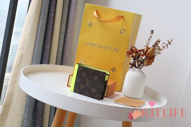 Louis Vuitton Multiple Wallet Monogram Macassar Brightly Noen Toned Grained - M80779 - 11.5 x 9 x 1.5 cm - 1
