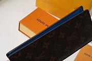 Louis Vuitton Brazza Wallet Monogram Macassar Brightly Blue Toned Grained - M80790 - 10 x 19 x 2 cm - 5