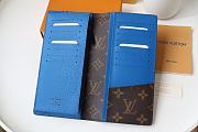 Louis Vuitton Brazza Wallet Monogram Macassar Brightly Blue Toned Grained - M80790 - 10 x 19 x 2 cm - 4