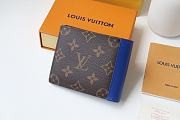 Louis Vuitton Multiple Wallet Monogram Macassar Brightly Blue Toned Grained - M80779 - 11.5 x 9 x 1.5 cm - 4