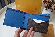 Louis Vuitton Multiple Wallet Monogram Macassar Brightly Blue Toned Grained - M80779 - 11.5 x 9 x 1.5 cm - 3