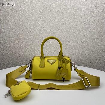 Prada Re-Edition 2005 Nylon Boston Portuton three-in-one Yellow - 1BB846 - 20 x 11.5 x 11 cm