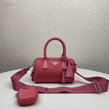 Prada Re-Edition 2005 Nylon Boston Portuton three-in-one Pink - 1BB846 - 20 x 11.5 x 11 cm