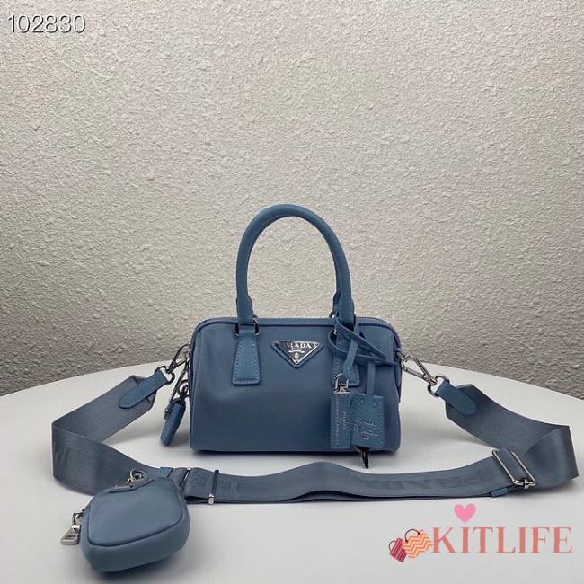 Prada Re-Edition 2005 Nylon Boston Portuton three-in-one Blue - 1BB846 - 20 x 11.5 x 11 cm - 1