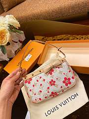 Louis Vuitton White Flower Murakami Cherry Blossom Limited Edition Clutch Bag - M67760 - 21x10.5x1.5cm - 6