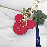 Louis Vuitton Mickey Mouse Pendant Rose Red Bag Charm And Key Holder - 6