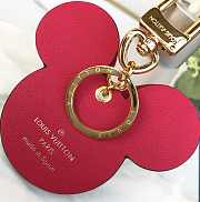 Louis Vuitton Mickey Mouse Pendant Rose Red Bag Charm And Key Holder - 2